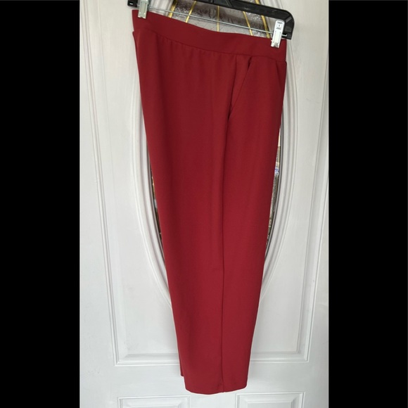 Loft Deep Rose Color 5%Spandex Slacks - Picture 1 of 5